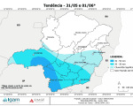 Previs&atilde;o do tempo aponta possibilidade de chuva de forma isolada em Divin&oacute;polis