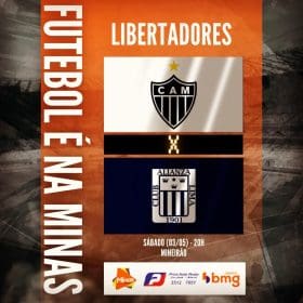 Vencer, Vencer, vencer. Ao Galo s&oacute; a vit&oacute;ria interessa. Atl&eacute;tico x Alianza Lima. A Minas FM transmite ao vivo.
