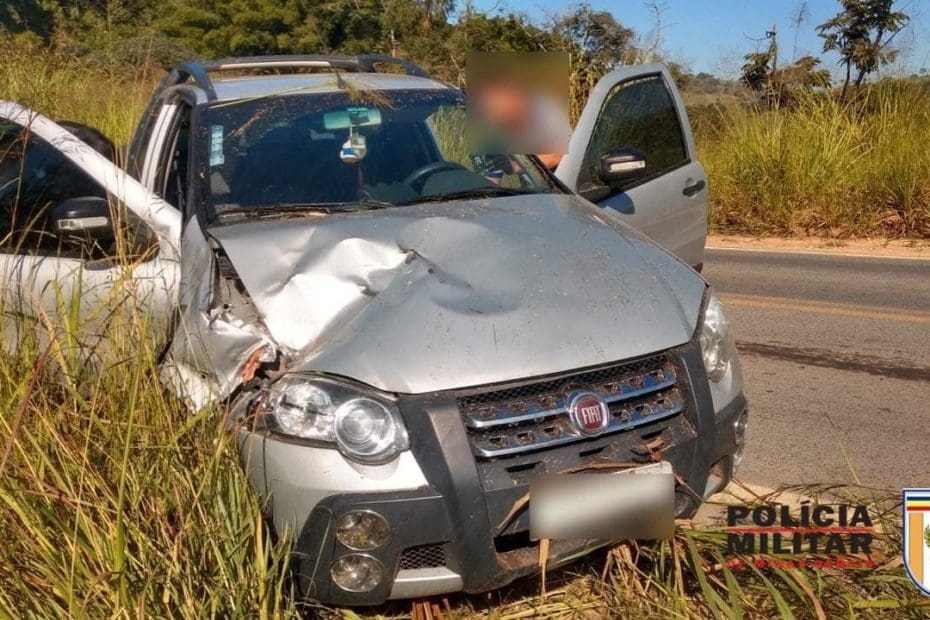 Acidente na MG-164 em Santo Antônio do Monte deixa duas pessoas feridas; motorista embriagado é preso