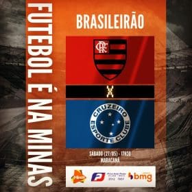 Raposa quer voltar ao G4 e tem clássico pela frente. Flamengo x Cruzeiro. A Minas FM transmite