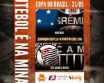 Jornada dupla de decisão na Copa do Brasil. Cruzeiro x Grêmio e Corinthians x Atlético. A Minas FM transmite.