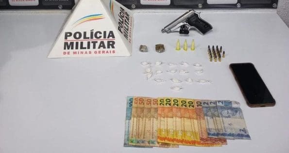 Divinópolis: Homem é preso com arma e drogas no Belvedere II