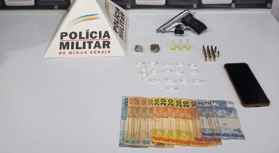 Divinópolis: Homem é preso com arma e drogas no Belvedere II