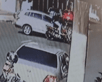 Câmera de segurança registra o momento do acidente na Avenida Paraná com Rua Cascalho Rico; veja o vídeo