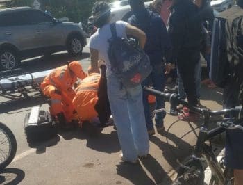 Acidente na avenida Paraná deixa um ferido