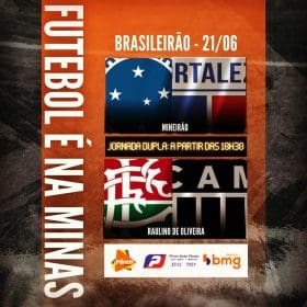 Brasileir&atilde;o volta com jornada dupla: Cruzeiro x Fortaleza e Fluminense x Atl&eacute;tico. A Minas FM transmite.