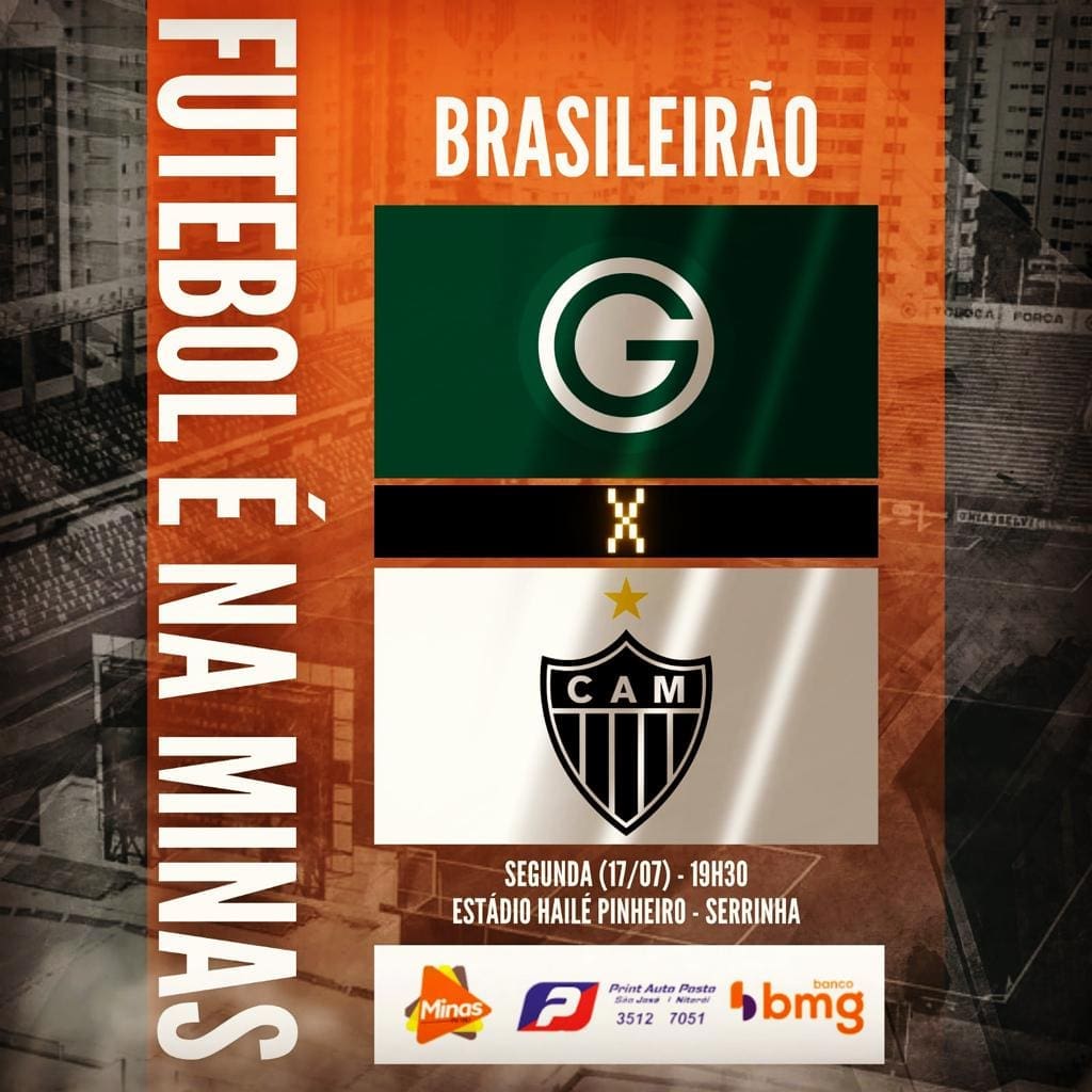 Galo quer voltar a vencer para colar no G6. Goi&aacute;s x Atl&eacute;tico. A Minas FM transmite.
