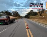 Caminhão bate de frente com moto na MG-050 em São Sebastião do Oeste