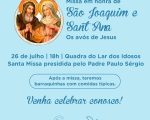 Missa em Homenagem a S&atilde;o Joaquim e Sant&rsquo;Ana ser&aacute; rezada hoje no Lar dos Idosos de Divin&oacute;polis