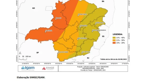 Alerta de Baixa Umidade: Minas Gerais