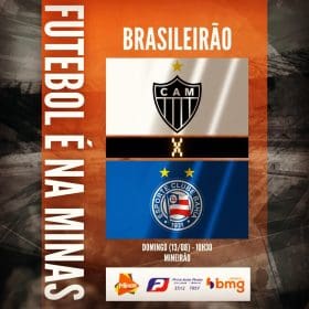 Ao Galo s&oacute; resta o Brasileir&atilde;o. Hora de arrancar na tabela. Atl&eacute;tico x Bahia. A Minas FM transmite.