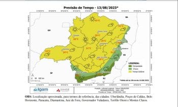 Mudan&ccedil;a no Tempo em Minas Gerais