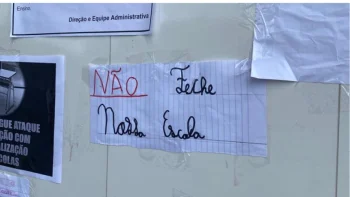 Protesto escola