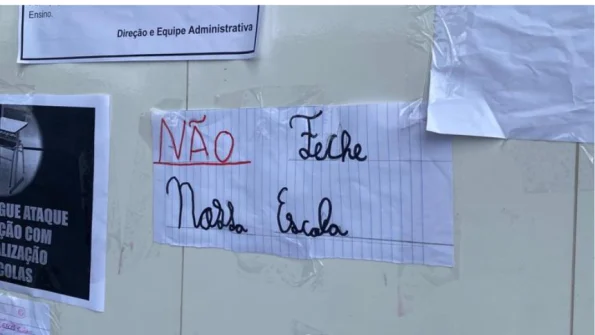 Protesto escola