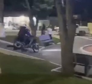 Veja vídeo: Motociclista foge de abordagem policial em São Sebastião do Oeste