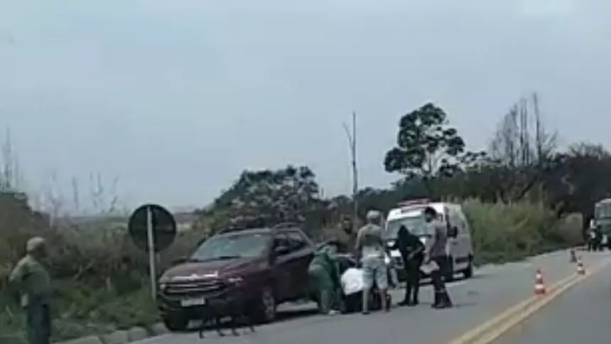 Acidente entre carro e moto na BR-494 Foto: redes sociais