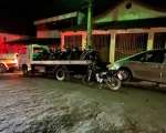 Motocicletas são apreendidas durante operação da PM no bairro Nações