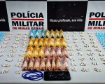 Homem &eacute; preso com mais de 200 pinos de coca&iacute;na e crack em Nova Serrana