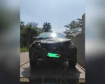 Carro apreendido pela PM que atropelou pedestre em Pitangui