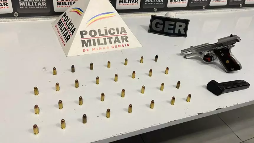 Divin&oacute;polis- Militares apreendem arma de fogo em ch&aacute;cara