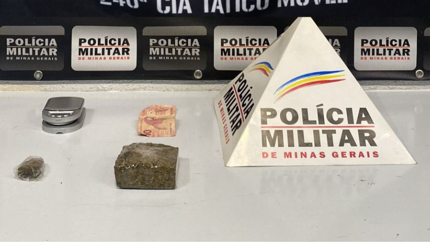 Drogas apreendidas com adolescente no bairro Belvedere em Divinópolis