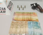 Após perseguição policial, jovem é preso com arma e mais de R$1 mil