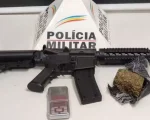 Adolescente &eacute; apreendido com fuzil e drogas em Nova Serrana