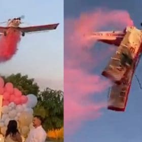 Avião cai durante chá de revelação e piloto morre