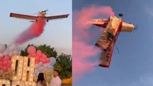 Avião cai durante chá de revelação e piloto morre