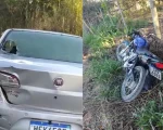 Motociclista fica ferido após colidir veículo em carro na MG-423 em Nova Serrana