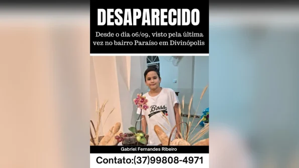 A família busca informações sobre a criança desaparecida desde o dia 06/9