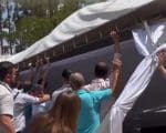 Estrutura desaba em inauguração de Estação de Tratamento em Itaúna; duas pessoas ficaram feridas