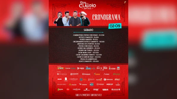 Atrações no quinto dia da expocláudio