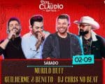 ExpoCl&aacute;udio: Murilo Huff, Guilherme & Benuto e DJ Chris no Beat agitam o s&aacute;bado