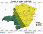 previs&atilde;o do tempo para Divin&oacute;polis e regi&atilde;o, neste domingo (17) &eacute; de c&eacute;u claro a parcialmente nublado e sem previs&atilde;o de chuva