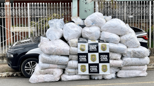 Policia Civil recuperou 27 sacos de produtos que haviam sido furtados de uma empresa na cidade de São Gonçalo do Pará.