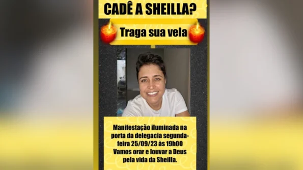 Amigos e familiares de Sheilla realizam manifestação iluminada