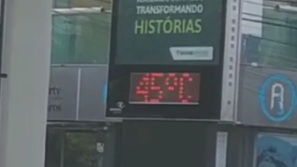Termômetro no Bom Pastor registra 45ºC