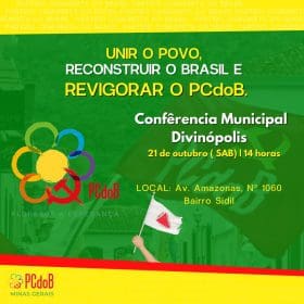 PC do B realiza conferência municipal em Divinópolis com tema eleições municipais