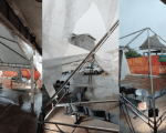 Chuva em Divin&oacute;polis: tenda da UPA desaba e sem&aacute;foros param de funcionar