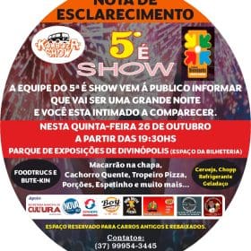 Primeira edição do 5ª é Show movimenta o Parque de Exposições de Divinópolis