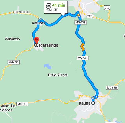 Igaratinga: Veja como chegar na cidade após queda de ponte na MG-430 