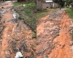 Chuva destr&oacute;i rua no bairro S&atilde;o Geraldo em Divin&oacute;polis