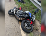 Um homem ficou ferido ap&oacute;s se acidentar com moto em Divin&oacute;polis