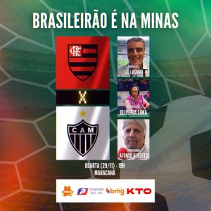 Final antecipada no cl&aacute;ssico nacional. Flamengo x Atl&eacute;tico. A Minas FM transmite.