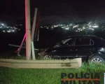 Condutor embriagado bate em placa na MG-050 em Divinópolis
