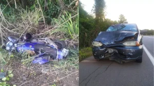 S&atilde;o Gon&ccedil;alo do Par&aacute;: Acidente entre moto e carro na BR-262 deixa v&iacute;tima fatal