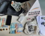 Homem é preso e adolescente é apreendido com folhas de anotações do tráfico e mais de R$1 mil