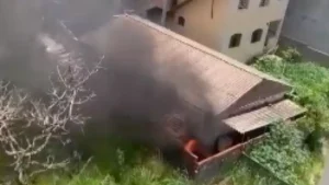 Inc&ecirc;ndio &eacute; registrado em resid&ecirc;ncia em Divin&oacute;polis