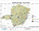 Previs&atilde;o do tempo com possibilidade de chuva a partir da tarde em Divin&oacute;polis